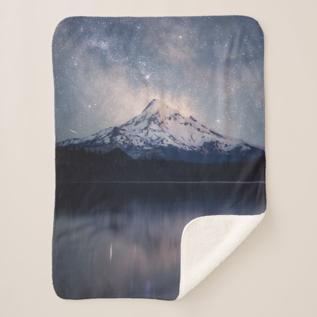 Mountains | Mt. Hood Portland, Oregon Sherpa Blanket (Front)