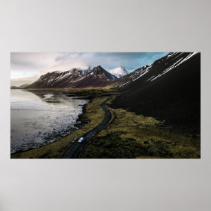 MOUNTAINS NEAR BODY OF WATER POSTER