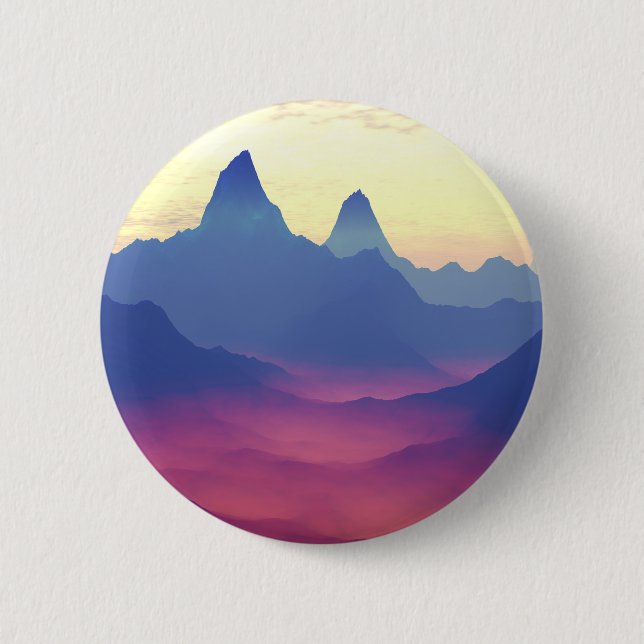 Mountains of Another World 6 Cm Round Badge (Front)