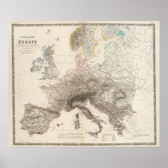 Mountains of Europe Poster (Front)