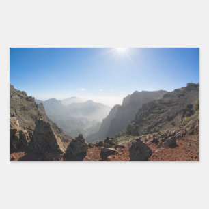 Mountains of La Palma Rectangular Sticker