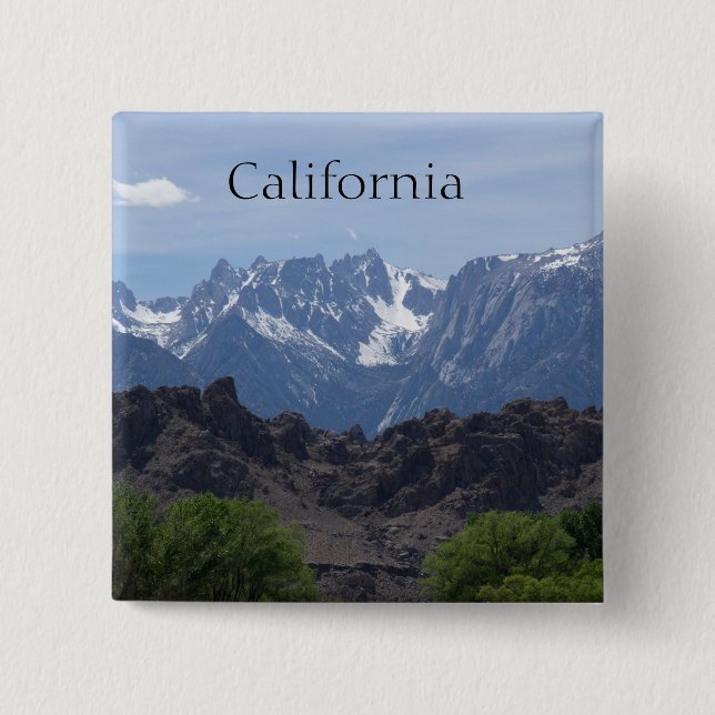 Mountains of Lone Pine 15 Cm Square Badge (Front)