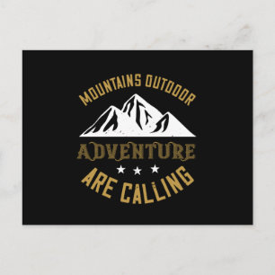 Mountains Outdoor Adventure Are Calling Postcard