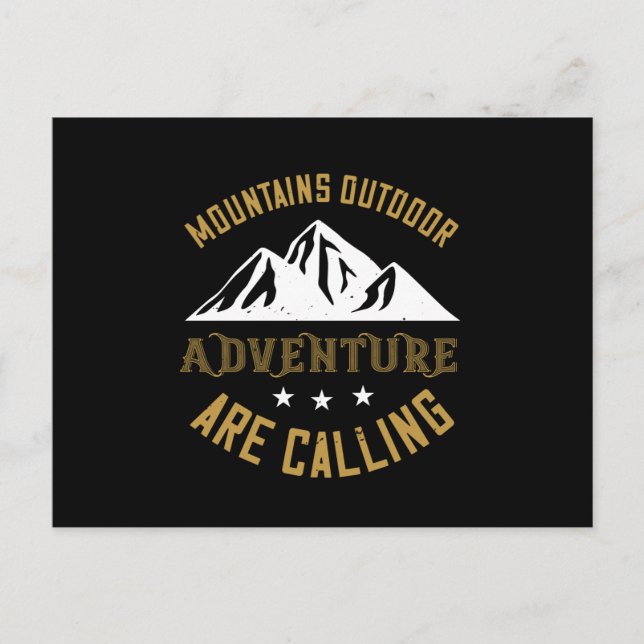 Mountains Outdoor Adventure Are Calling Postcard (Front)