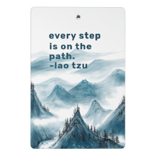 Mountains Painting Inspiring Quote Add Your Name Mini Clipboard