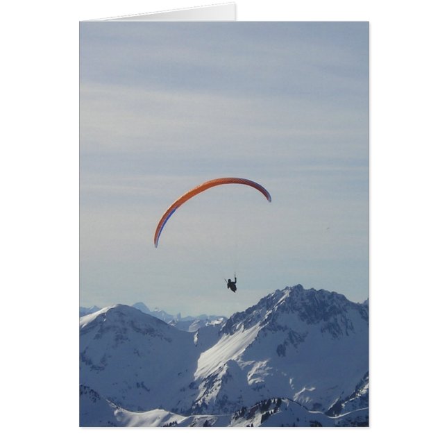 mountains paragliding fly to freedom and success (Front)