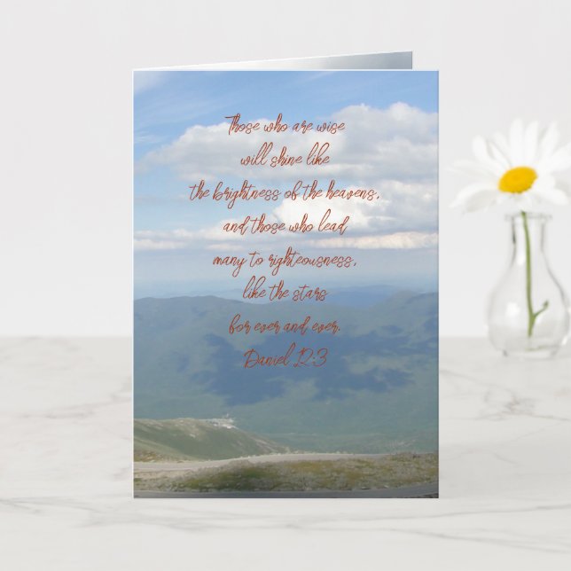 Mountains Pastor Appreciation Scripture Card (Small Plant)