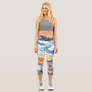 Mountains (photo montage) 1 capri leggings