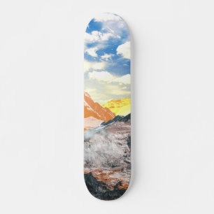 Mountains (photo montage) 1 skateboard