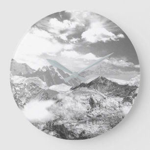 Mountains (photo montage) 3 large clock