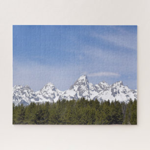 Mountains, Pine Trees, and Blue Skies - 16x20 inch Jigsaw Puzzle