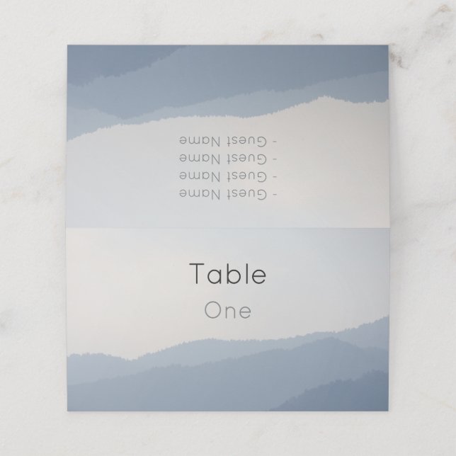 Mountains Place Card (Outside Unfolded)
