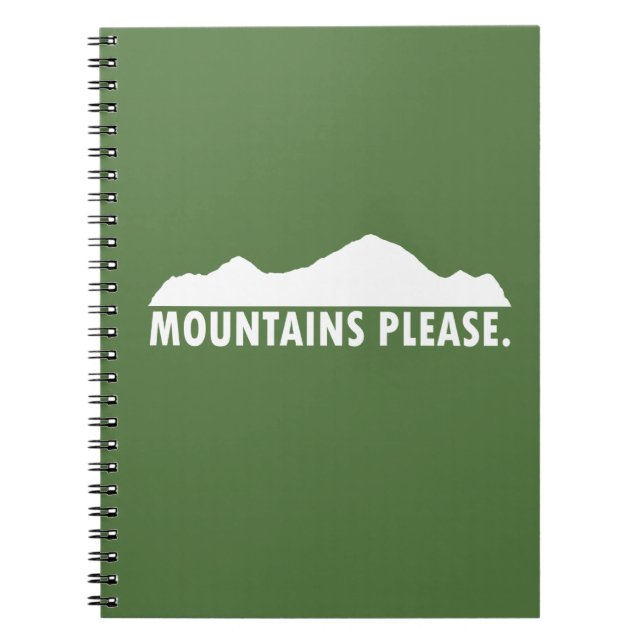 Mountains Please Notebook (Front)