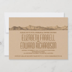 Mountains rehearsal dinner invitation