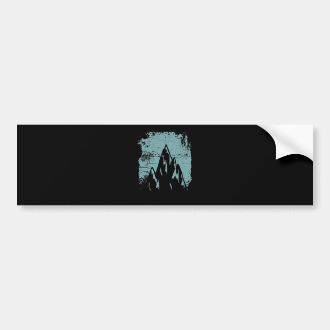 Mountains Retro Design Bumper Sticker (Front)