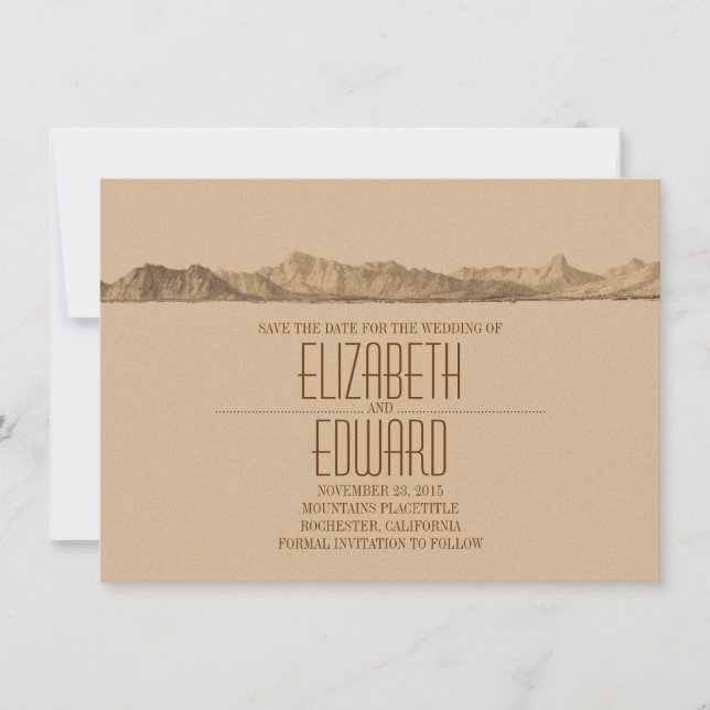 Mountains Save The Date Cards (Front)