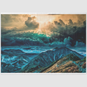 Mountains Sky Clouds Decoupage Tissue Paper