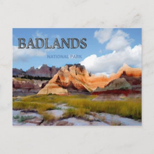 Mountains & Sky in the Badlands National Park Postcard