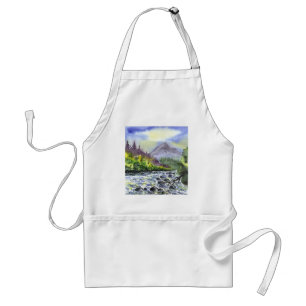 Mountains Sky Painting Destiny Artistic Nature Standard Apron