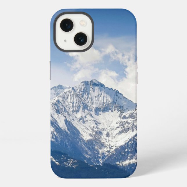  Mountains Sky Snow Clouds iPhone Case (Back)