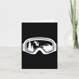 Mountains Snowboard Goggles Cool Snowboarding Snow Card