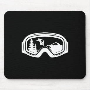 Mountains Snowboard Goggles Cool Snowboarding Snow Mouse Pad