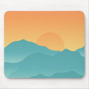 Mountains & Sun Mouse Pad