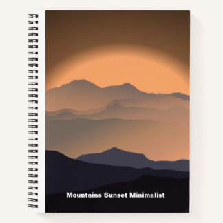 Mountains Sunset Minimalist Notebook