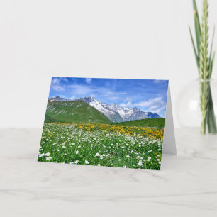 Mountains   Swiss Alps Valley Spring Card