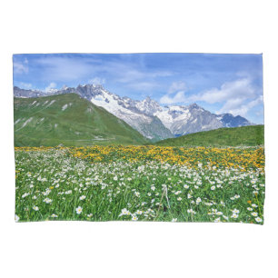 Mountains   Swiss Alps Valley Spring Pillowcase