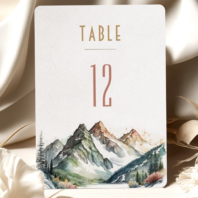 Mountains Table Numbers Wedding (Creator Uploaded)