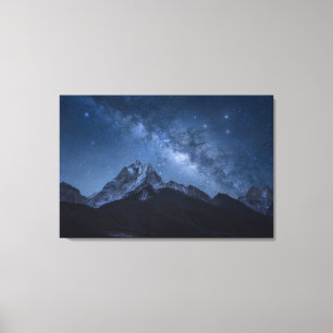 Mountains Thamserku Mountain, Nepal Canvas Print