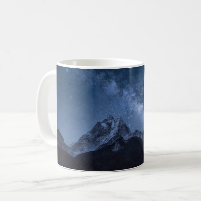 Mountains | Thamserku Mountain, Nepal Coffee Mug (Front Left)