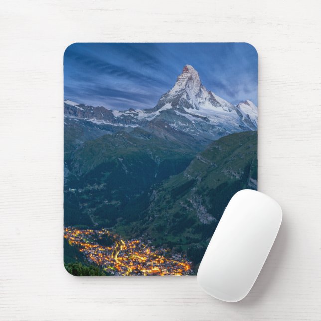 Mountains | The Matterhorn, Zermatt, Swiss Alps Mouse Pad (With Mouse)