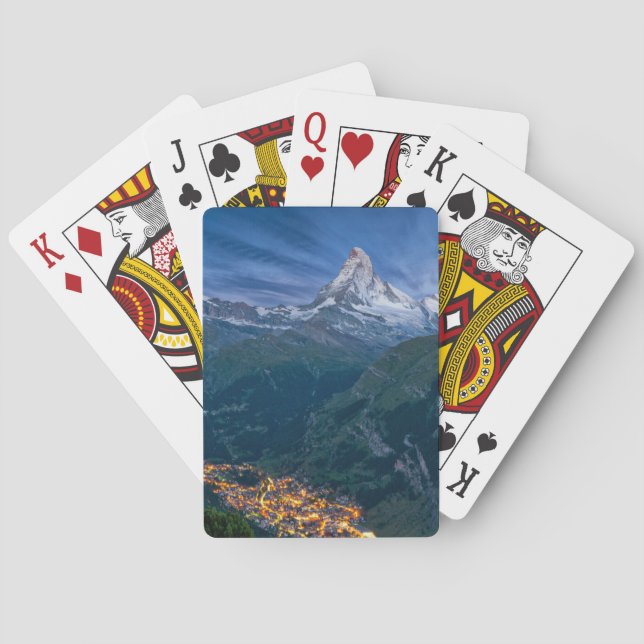 Mountains | The Matterhorn, Zermatt, Swiss Alps Playing Cards (Back)