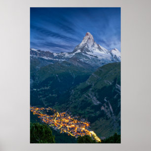 Mountains   The Matterhorn, Zermatt, Swiss Alps Poster