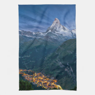 Mountains The Matterhorn, Zermatt, Swiss Alps Tea Towel
