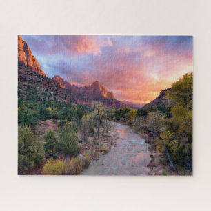 Mountains   The Watchman Zion Nathional Park Utah Jigsaw Puzzle