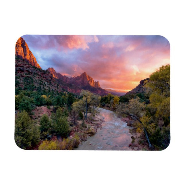 Mountains | The Watchman Zion Nathional Park Utah Magnet (Horizontal)