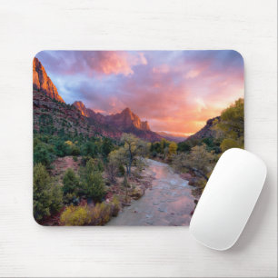 Mountains   The Watchman Zion Nathional Park Utah Mouse Pad
