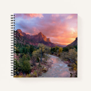 Mountains The Watchman Zion Nathional Park Utah Notebook
