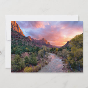 Mountains   The Watchman Zion Nathional Park Utah Thank You Card