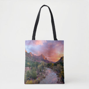 Mountains   The Watchman Zion Nathional Park Utah Tote Bag