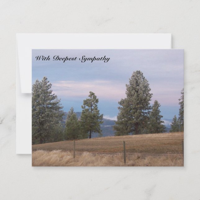 Mountains Trees Bible Verse Sympathy Card (Front)