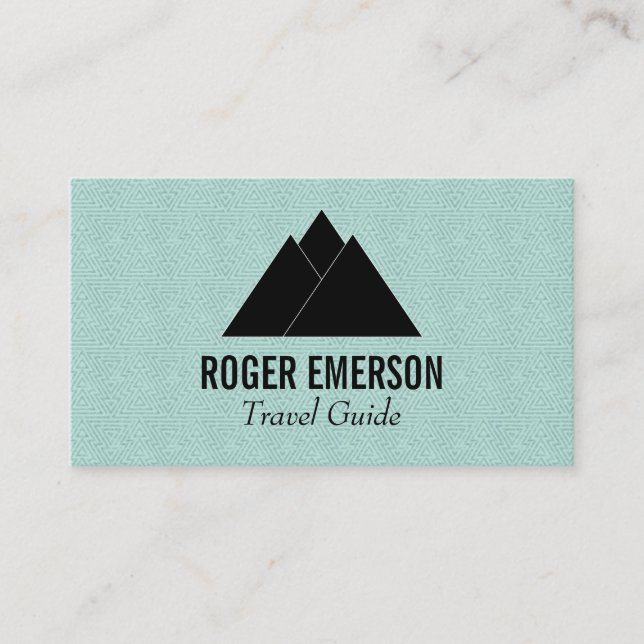 Mountains / Trees (green) Business Card (Front)