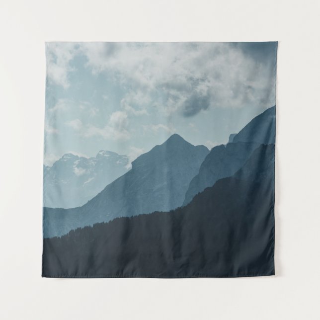 MOUNTAINS UNDER WHITE SKY TAPESTRY (Front)