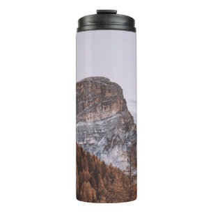 MOUNTAINS UNDER WHITE SKY THERMAL TUMBLER