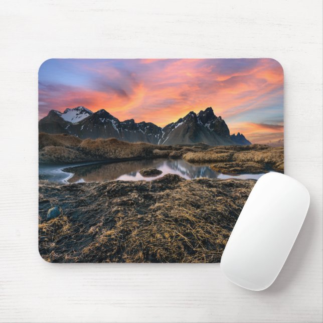 Mountains | Vesturhorn Mountain Iceland Mouse Pad (With Mouse)