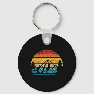 Mountains Vintage Camping Key Ring
