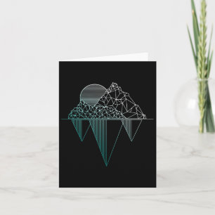 Mountains Vintage Hiking Camping Trekking Climbing Card